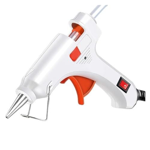LIBODD Hot Glue Gun Hot Melt Glue Gun 7mm Glue Stick Industrial Mini Guns Thermo Gluegun Heat Temperature Tool for DIY Arts, Crafts and Quick Repairs(White-04 100W)