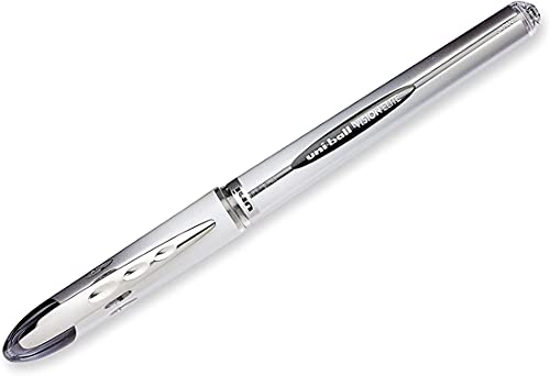 Uni-Ball Vision Elite Rollerball Pens, Bold Point, 0.8mm, Black & Blue Ink, 12 Pack (6 Black, 6 Blue), Fraud & Water Resistant uni Super Ink, Airplane-Safe