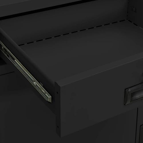 vidaXL Office Cabinet Anthracite 35.4"x15.7"x40.2" Steel