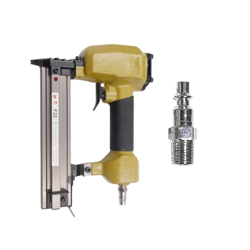LPXDS Pneumatic Staple Gun,Oil-Free Pneumatic Staple Gun F32 Air Nailer Stapler 18Ga Small Fixing Nail Guns(Color:US Air Inlet)