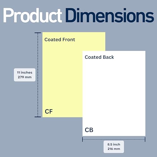 2 Part Straight NCR Carbonless Paper (5914), 8 Reams, 8.5" x 11" Collated Paper, 2000 Sets, 4000 Sheets, CB White/CF Canary - Ideal for Laser & Digital Printers & Perfect for Professional Duplicates