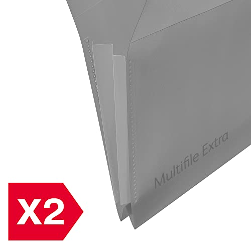 Rexel Multifile Extra 2102574 Pack of 10 Suspension Files 30mm/200 Sheets Assorted Colours Polypropylene (Assorted) Foolcap Not A4