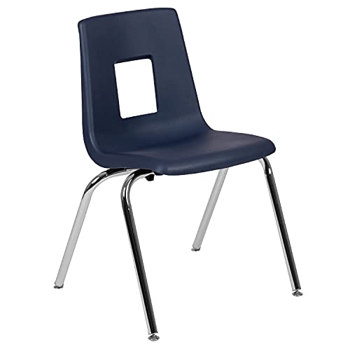 BizChair Navy Student Stack School Chair - 18-inch