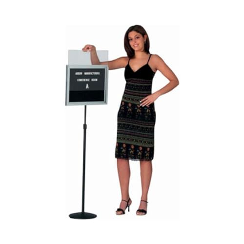 Single Pedestal Letter Board: Open Face or Lift Off Cover Letterboard Height: 14" (Lift Off Cover)