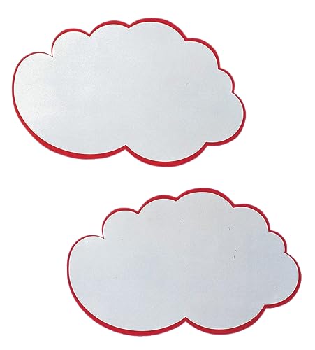 Franken UMZ WG Cloud-Shaped Presentation Cards 37 x 62 cm Pack of 20 White/Red