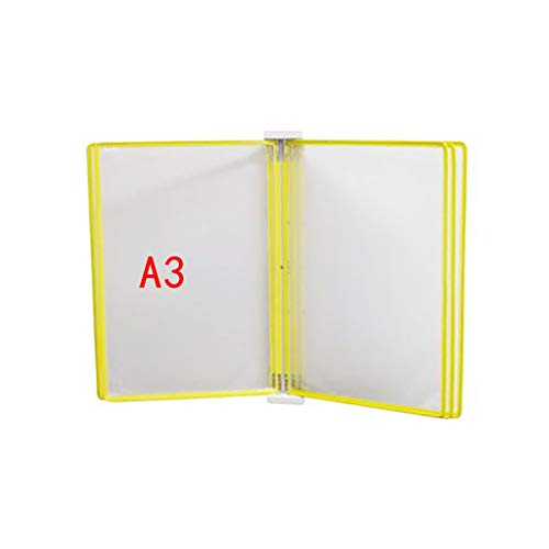 KGDJBGSE Wall Mounted File Folder Holder Hanging Organizer Document Display with 5 Panels and 10 Pockets 45 * 32 4.5CM(F)