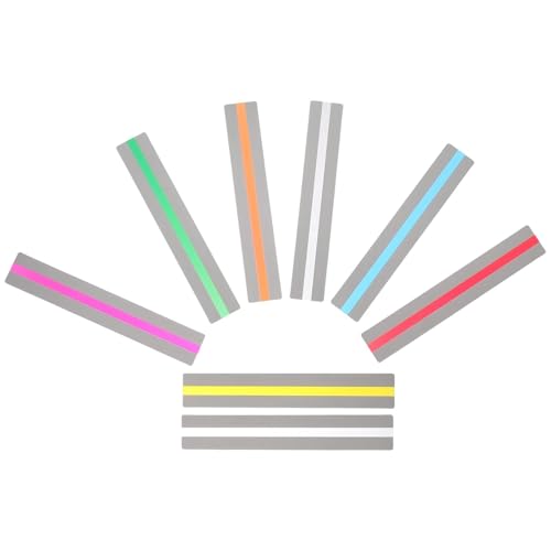 Reading Tracker 48pcs Reading Guide Strips Bookmarks Colored Lamination Tracking Rulers Dyslexia Bookmark Strip Page Marker Students