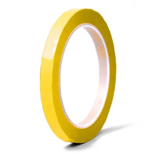 Yiodauh Whiteboard Tape 10 Roll - 5mm Width 66m Length Self-Adhesive Marking Tapes for Whiteboard(Yellow)