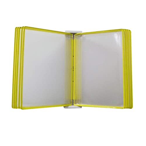 UMJIGF Wall Mount Catalog Display Rack - Wall Mount Reference and Display System, with 10 Display Pockets Wall Mount Reference System,,Yellow