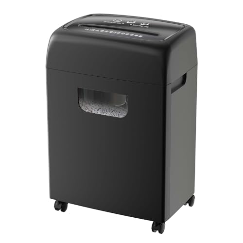 Majnesvon Paper Shredder 18-Sheet Cross Cut - P-4 Security Level, 56dB Operation, 15 Minute Continuous Use, 7.93 Gallon Capacity, Auto Reverse Function (18-Sheet + Black)