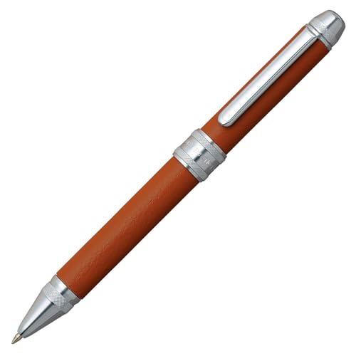 Platinum MWBL-3000#62 Multi-function Fountain Pen, Double 3 Action, Wrapped in Genuine Cowhide Camel
