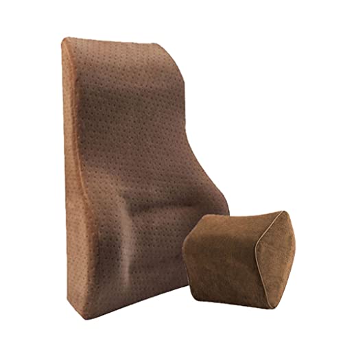 XDSRFVW Auto Car Lumbar Back Support Waist Cushion Headrest Supply Memory Foam for Office Home Chair Styling Seat