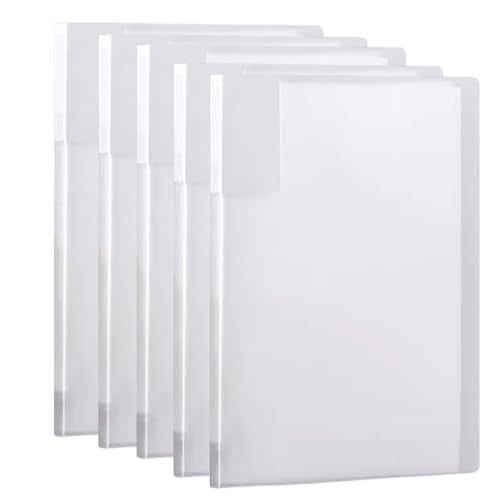 A4 Portfolio Binder, Presentation Binder, Pack of 5 A4 Book Display with See Through Page Protectors 80 Pages