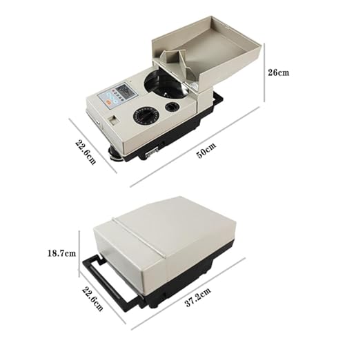 Xoiasth Automatic Coin Counter and Sorter, Money Counting Machine, Coin Sorting Machine, 1200pcs/Min High Speed Coin Money Counter,2000 Coins Hopper Capacity,Coin Diameter 15mm~34mm
