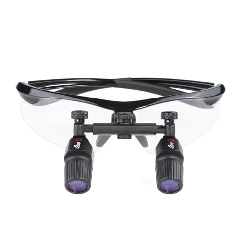 Adegbojo 3X/4X Ergo Binocular Loupes Magnifying Glasses,Ergonomic Magnifier Pupil Distance Adjustable (3X)