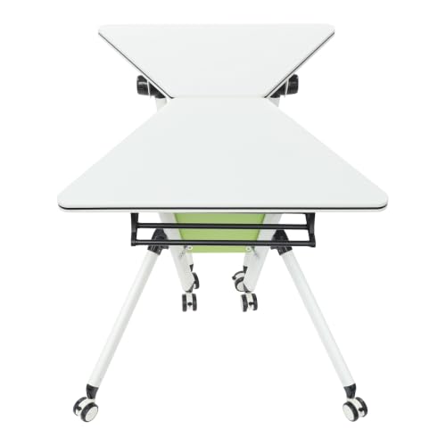 Beaccoss 2-Pack Trapezoid Folding Conference Room Table 31.5”