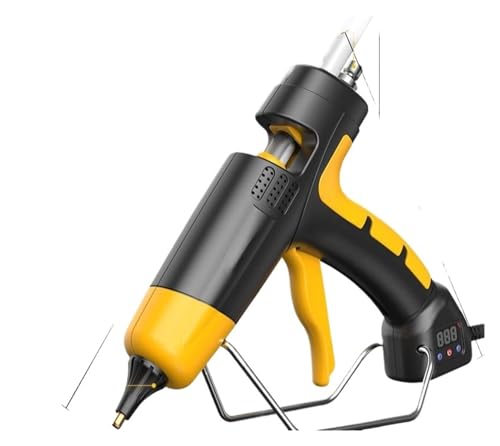 Hot Glue Gun, Hot Silicone Gun, 300W Melt Glue, Digital Display, Temperature Adjustable Copper Nozzle, 11mm Pens, DIY Tool,cordless hot glue gun(300w-digital-y,Large)
