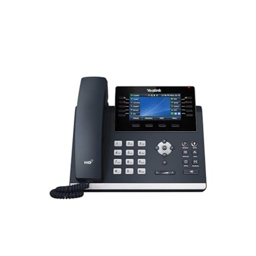 Yealink SIP-T46U IP Corded 4.3-Inch Color Display Phone Bundle with Yealink WH63 Mono Bluetooth Noise Canceling Mic Headset, Cam 313 2MP Webcam for Office