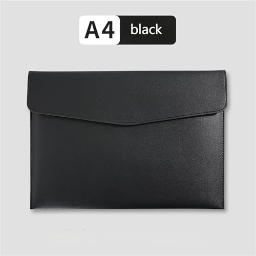 Expanding File Folder 5/10pcs Stylish A4 Folder with Snap Closure Office Accessories Smooth Textured Finish Ideal for Business Professionals(Black,10pcs)
