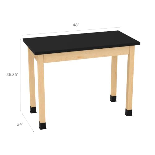 Diversified Spaces PerpetuLab 48x24x36 Science Table,ChemGuard,Lt Hardwood