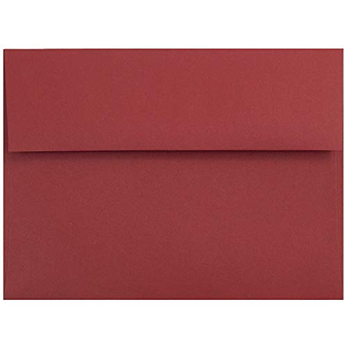 JAM PAPER A7 Premium Invitation Envelopes - 5 1/4 x 7 1/4 - Dark Red - Bulk 500/Box