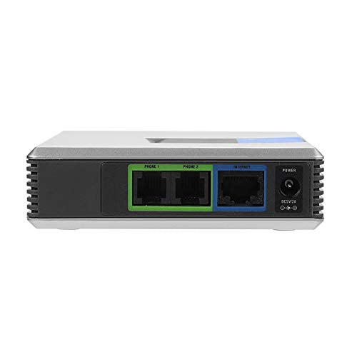Unlocked VoIP Gateway, Internet Phone Adapter PAP2T with 2 Ports for Voice-Over-IP Support fax and Multi-Voice(U.S. regulations)