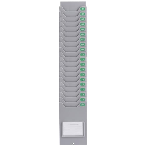 PFSLKXM Time Card Holder Wall Mount Rack Slot Pockets Hanging Organizer