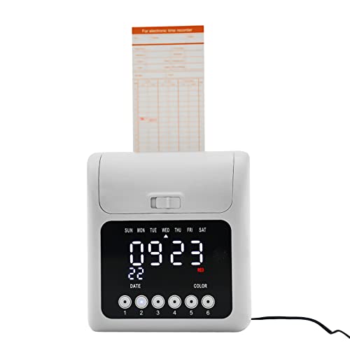 trggvvrt Calculating Time Clock Bundle with 50 Cards, Employee Attendance Clock Punch Card Machine, Small Business Punch Pack Bundle W/ 1 Ribbon
