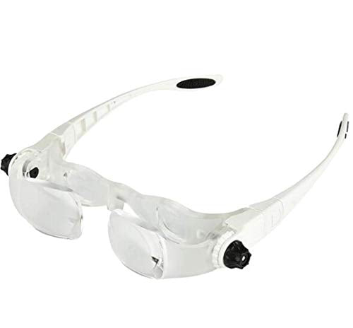 EUQKKWLOY Headband Magnifier Visor Lenses 2.1x Magnifying Glasses, Hands-Free Head Worn for Tv Electronics Eyelash Crafts Jewelry Circuit Watch Repair