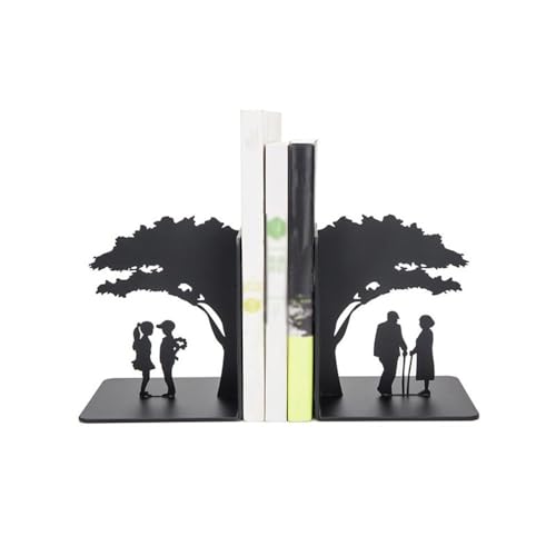 Book Organizer Book Ends - Metal for Shelves, Bookends Decorative Unique for Heavy Books