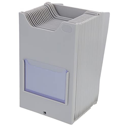Wall Mounted File Holder,Rack Warehouse Hanging Holder 25 Slot Material Card Rack for Employee Grey