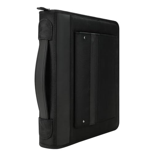 FranklinCovey - Friday Ring-Bound Binder for FranklinCovey Planners | Nylon - Zipper Binder with Handles (Monarch, Black)