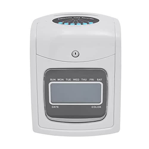 Employee Time Clocks for Small Business, Auto-Align Time Clock Punch Machine with 50-Piece Time Cards