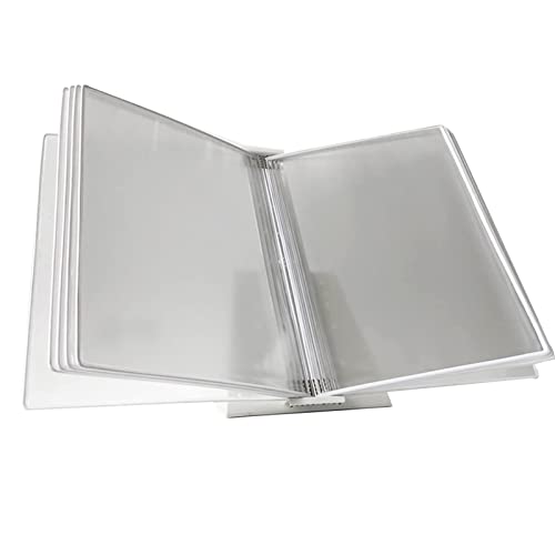 UMJIGF Wall Mount Reference Organizer - Catalog Display Rack, Metal Lectern Table | 10 A4 Pockets | for Consultation and Presentation of Documents,White