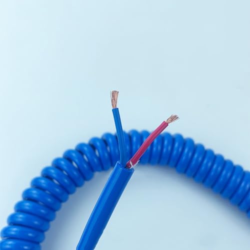 3 Core 15AWG Coiled Power Cord Retractable Tension Spring Cable