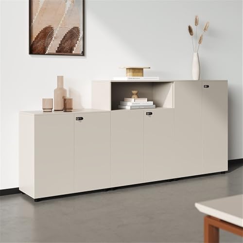 YXIANG56Q Filing Cabinet White Three Door Low Cabinet Conference Room Pantry Office Cabinet Filing Cabinet Partition Cabinet with Lock Storage Cabinet