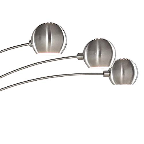 HOMEGLAM Orbs 5 Lights Arc Floor Lamp, Dimmer Switch, Bulbs Included (Brushed Nickel)