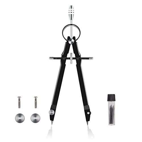 Professional Compass, Geometry Set with Lock, Math and Precision, Metal and for Solid and Plane Precis