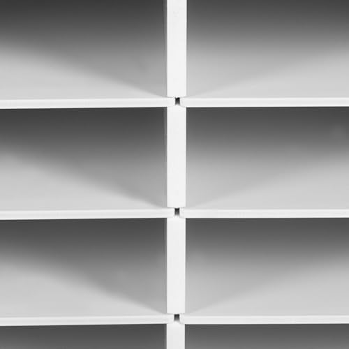 WUSILILU 24 Compartments Paper and Mail Organizer, 39.4 * 11.8 * 16.5in 6 Tier Literature Organizers, Office Mailbox File Sorter Tiered Shelf for Home, Library, Office, Classroom, Craft Room