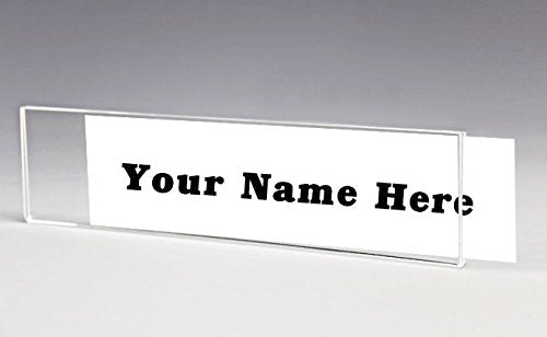 Plastic Products Mfg Acrylic Name Plate Holder – 8.5 x 2¼, 10 Pack