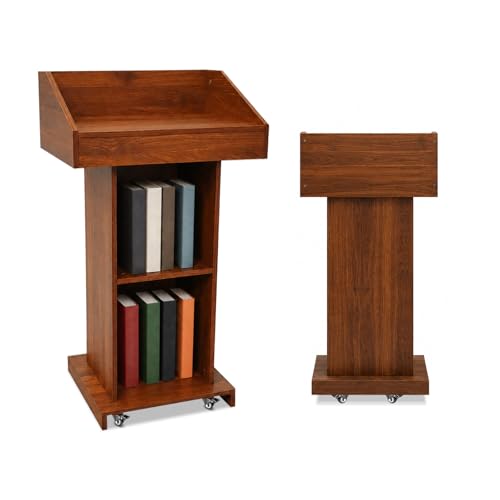 BGEDL Floor Standing Podium Speaking Lectern Stand Portable Podium Stand