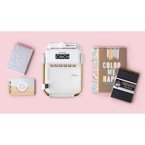 We R Memory Keepers Universal Cinch Book Binding Machine, Spiral Binding, Wire Binding, Book Binder Machine for Bookbinding, Book Making, Spiral Notebook Maker, and Binding Kits