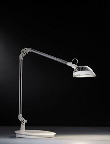 Humanscale Element Vision LED Light: Element Desktop Base - Arctic White (high Gloss)