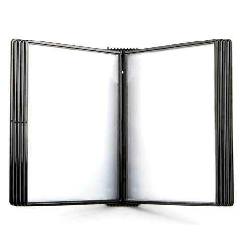 Tarifold Wall Mount Reference System, 10 Pockets, Easy-Load Design, Black