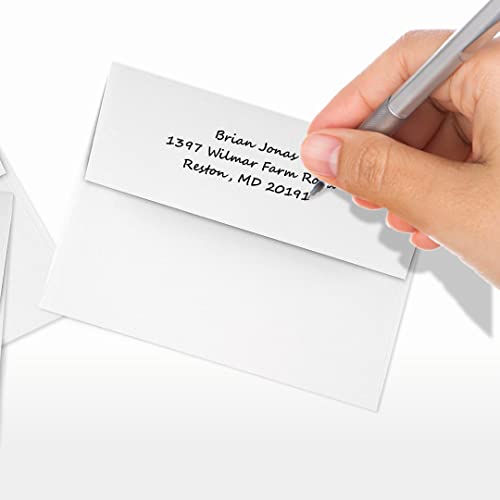 A2 Invitation Envelopes (4 3/8 x 5 3/4) - 70lb. Classic Linen Solar White (500 Qty.) | Perfect for Invitations, Announcements, Sending Cards, RSVP Cards | 4870-70SWLI-500