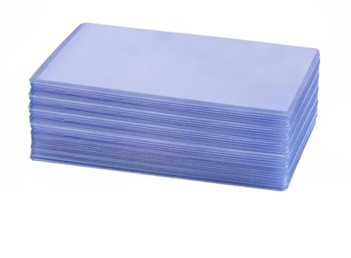 60pcs Clear PVC Bill Currency Sleeves, Hard Plastic Money Holder for Collection Protector Case 173x75mm