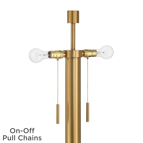 Possini Euro Design Bolivar 72" Tall Oversized 2-Light Warm Gold Floor Lamp