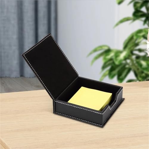 Xuanqiu PU Leather Memo Box 2-Pack Desk Organizer for Cards & Notes
