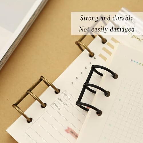 Binder rings 10Pcs Rings Clips, 3 Ring Loose Leaf Binders Book, for Notebook Diary Photo Album Binding