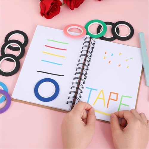 Anenog White Board Tape 40 Rolls 1/8 Inch Whiteboard Tape Line Graphic Pinstripe for Dry Erase Board Draping Gridding for Office